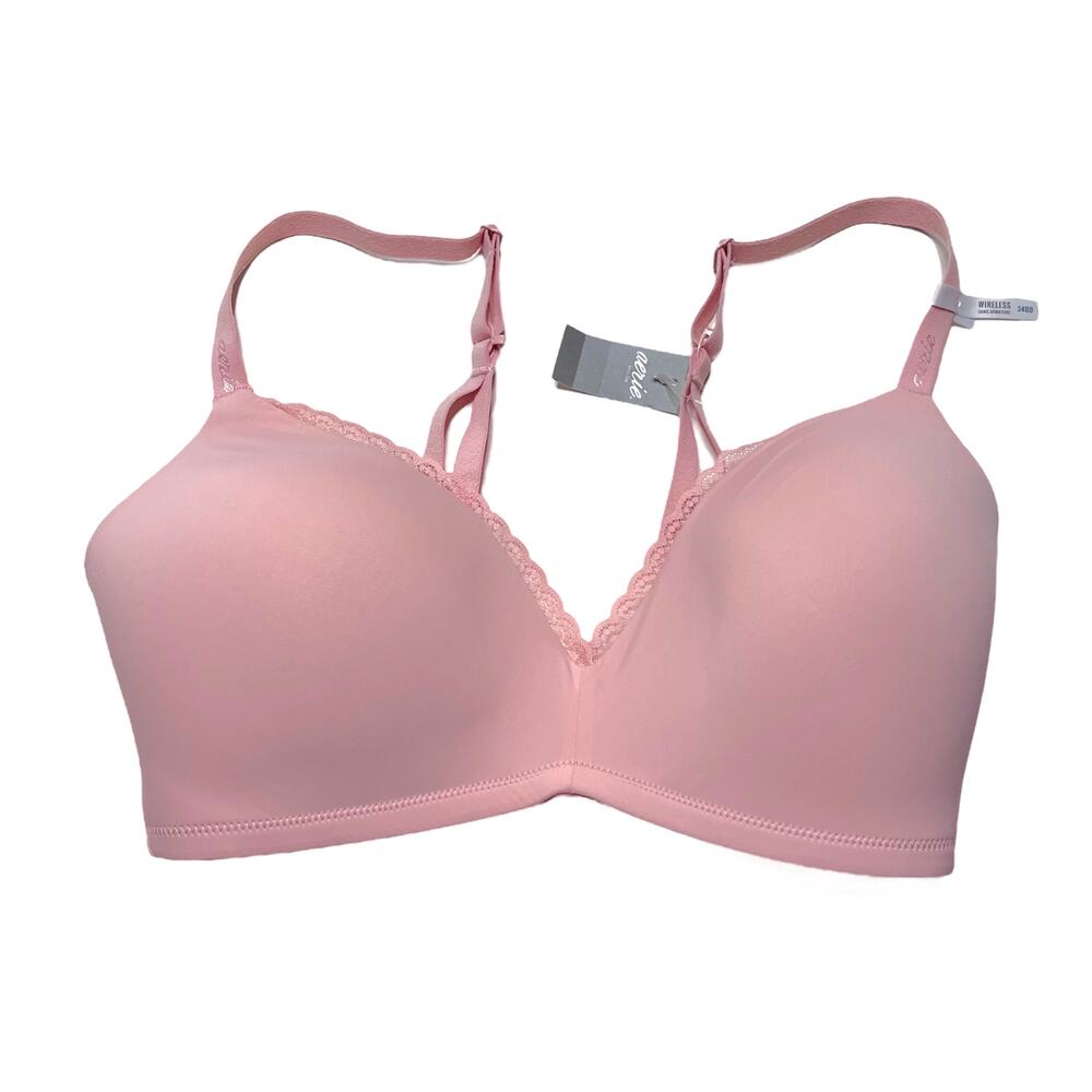 aerie wireless light pink lace trim bra Size 34DD